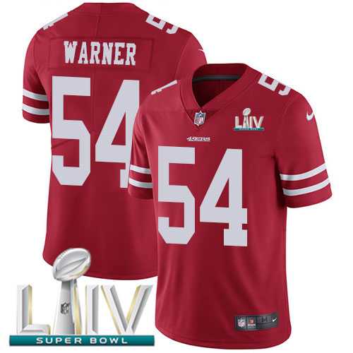 San Francisco 49ers Nike #54 Fred Warner Red Super Bowl LIV 2020 Team Color Youth Stitched NFL Vapor Untouchable Limited Jersey->youth nfl jersey->Youth Jersey